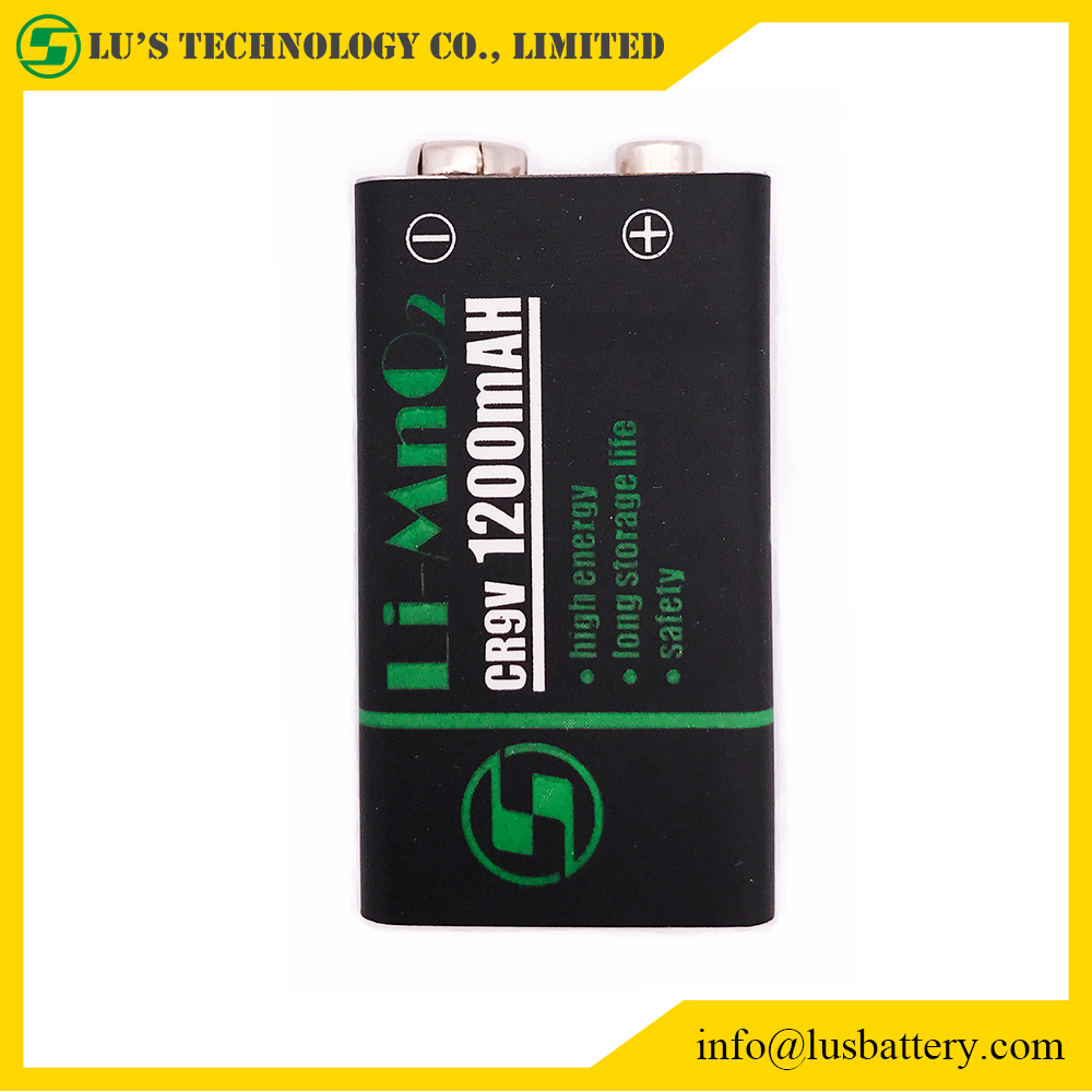 CP9V Disposable Cell 9V LiMnO2 Battery CR9v Non Rechargeable battery 1200mAh Ultrasonic Welding
