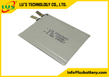 prismatic battery 3.0 volt 100mah flexible ultra thin cell battery CP063643 Cusotmized