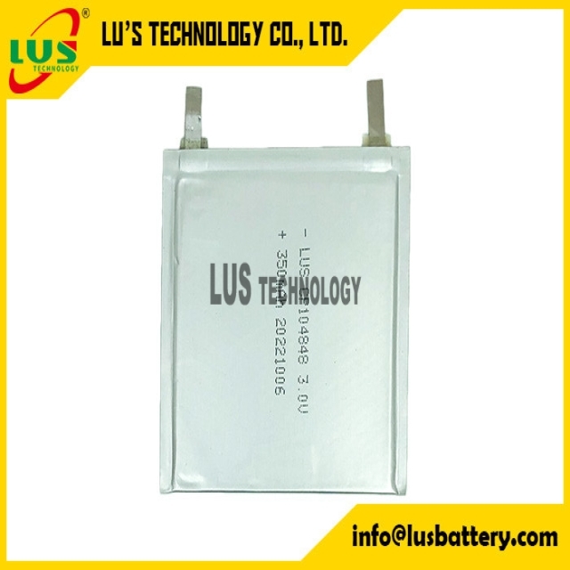 Thin Pouch Batteries CP104848 3v primary lithium battery 350mah super thin cell OEM for cards