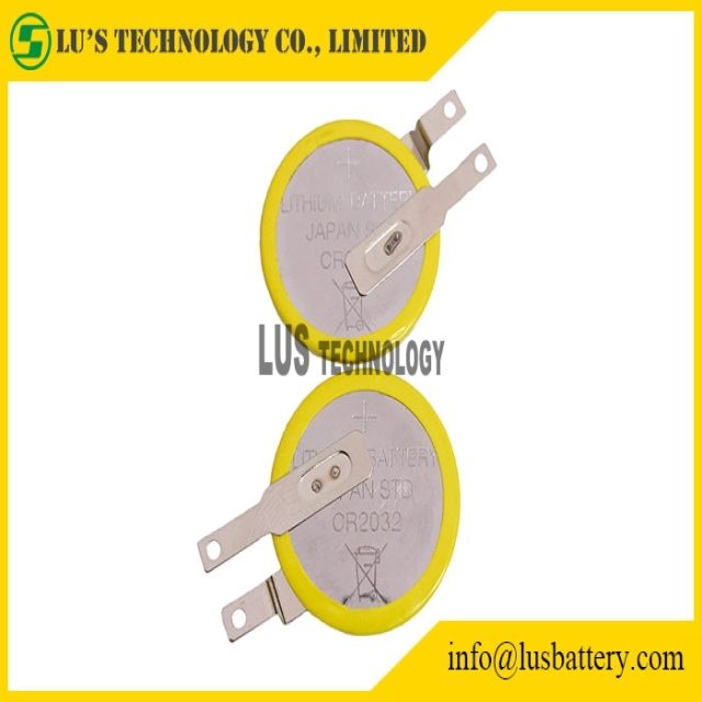 Standard Discharge Lithium Button Cell Batteries 3v Coin Cell CR2032 For Key lithium battery CR2032 with Pins